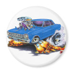 1962-65 Nova Blue Car Refrigerator Magnets