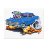 1962-65 Nova Blue Car Postcard