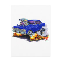 1962-65 Nova Dark Blue Car Postcard