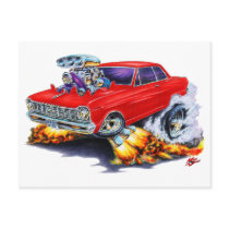 1962-65 Nova Red Car Post Card