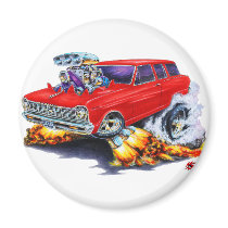 1962-65 Nova Red Wagon Refrigerator Magnet