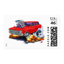 1962-65 Nova Red Wagon Postage Stamp