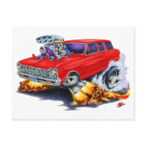 1962-65 Nova Red Wagon Post Card