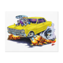 1962-65 Nova Yellow Car Post Card