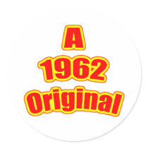 1962 Original Red Round Stickers