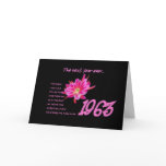 1963 Birthday - The Best Year Ever with Hit Songs Greeting Card