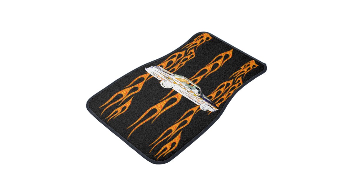 1963 Buick Riviera White Orange Car Floor Mat Zazzle