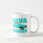 1963 chevy II nova wagon light blue Mug