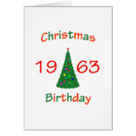 1963 Christmas Birthday Greeting Card