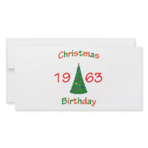 1963 Christmas Birthday photo cards