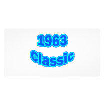 1963 Classic Blue Personalized Photo Card