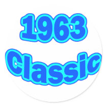 1963 Classic Blue stickers by birthyeardesigns3 1963 Classic Blue stickers