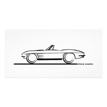 1963 Corvette Convertible Custom Photo Card