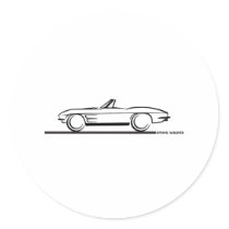 1963 Corvette Convertible Round Sticker