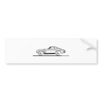 1963 Corvette Sting Ray Split Window Coupe Bumper Sticker