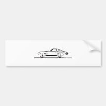 1963 Corvette Sting Ray Split Window Coupe Bumper Sticker