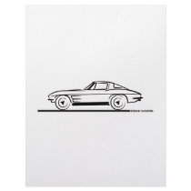 1963 Corvette Sting Ray Split Window Coupe Letterhead Template