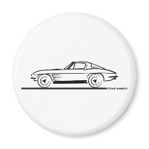 1963 Corvette Sting Ray Split Window Coupe Fridge Magnets