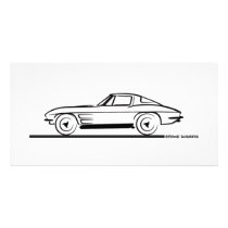 1963 Corvette Sting Ray Split Window Coupe Photo Card Template
