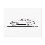 1963 Corvette Sting Ray Split Window Coupe Postcard