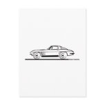 1963 Corvette Sting Ray Split Window Coupe Postcard
