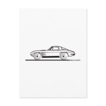 1963 Corvette Sting Ray Split Window Coupe Postcard