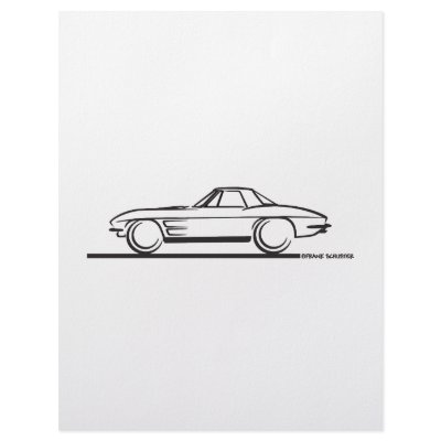 1963 Corvette Stingray Hardtop Customized Letterhead by frengi