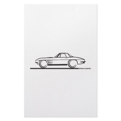 1963 Corvette Stingray Hardtop Stationery Design by frengi