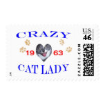 1963 Crazy Cat Lady Stamps