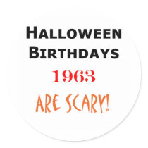 1963 halloween birthday stickers by halloweenbirthdayboo 1963 halloween birthday stickers