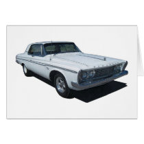 1963 Plymouth hard-top coupe note card cards