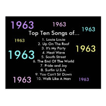 1963 Songs Post Cards