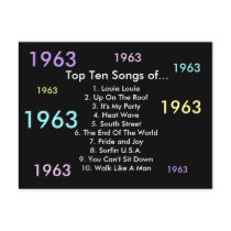 1963 Songs postcards by archemedes 1963 Songs postcards