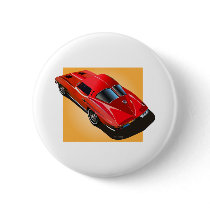 1963 Split Window Red Yellow Box Pinback Button
