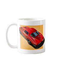 1963 Split Window Red Yellow Box Coffee Mugs