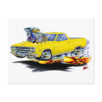 1964-65 El Camino Yellow Truck postcards by maddmaxart 1964-65 El Camino Yellow Truck postcards