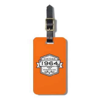 1964 Aged To Perfection Luggage Tags