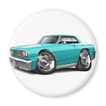 1964 Chevelle Turquoise Car Refrigerator Magnets