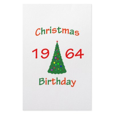 1964 Christmas Birthday Stationery Paper by christmasbirthday911