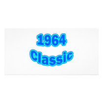 1964 Classic Blue Personalized Photo Card