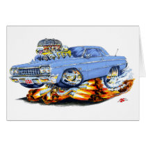 1964 Impala Light Blue Car Greeting Card