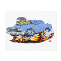 1964 Impala Light Blue Car Post Card