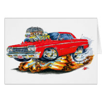1964 Impala Red Car Greeting Cards