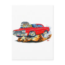 1964 Impala Red Car Postcard