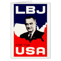 1964 LBJ for the USA Greeting Card