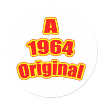1964 Original Red Round Stickers