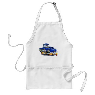 1964 Plymouth Fury Dark Blue Car Aprons by maddmaxart