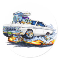 1964 Plymouth White Car Sticker