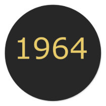 1964 ROUND STICKER