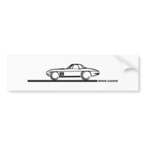 1965 Corvette Stingray Hardtop BLK Bumper Sticker